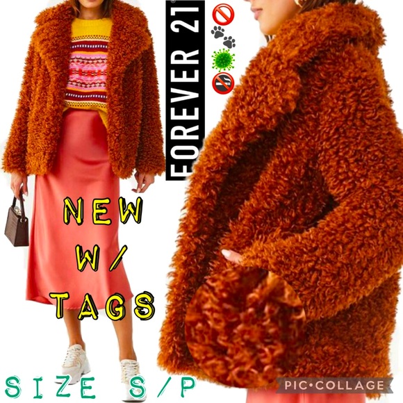 Forever 21 Jackets & Blazers - Shaggy Shearling Teddy Coat (Faux) NEW  w TAGS S/P